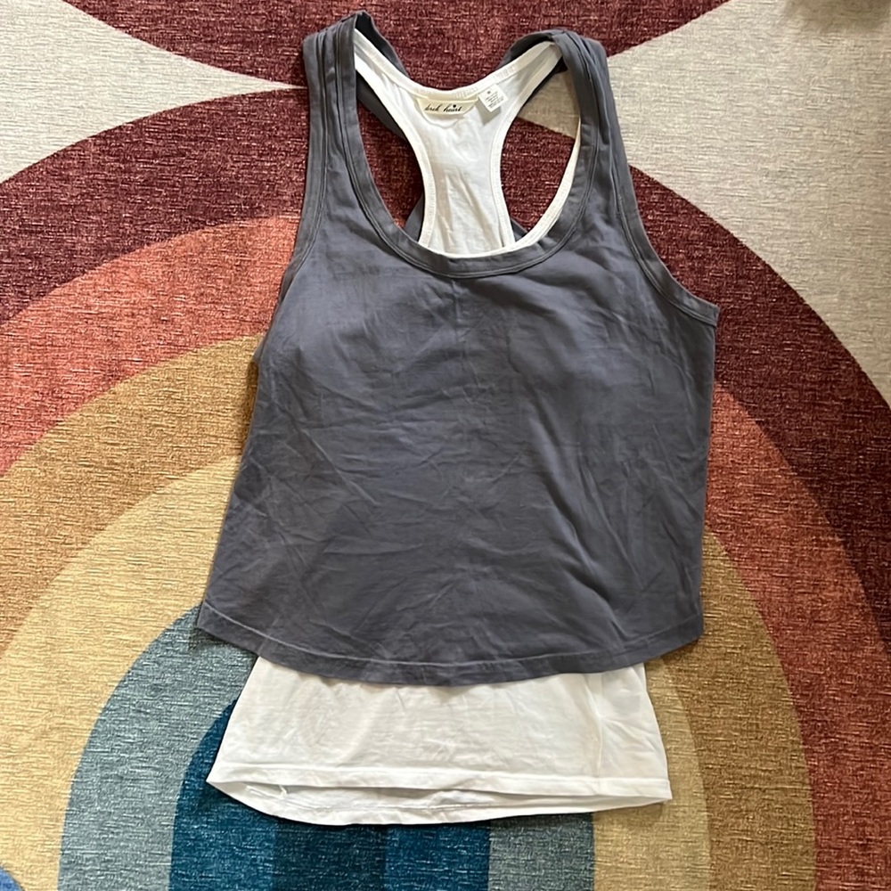 Derek Heart Layered Draped Back Tank
